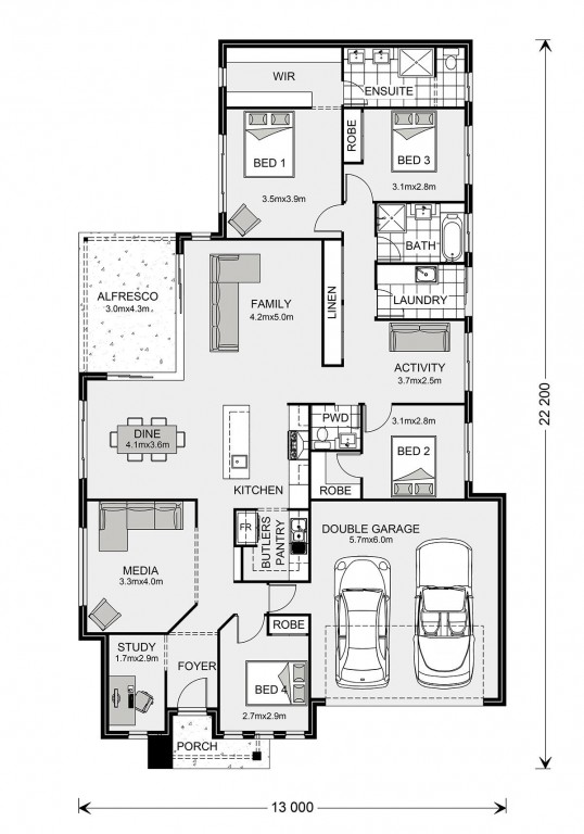 Bedarra 233 Floorplan