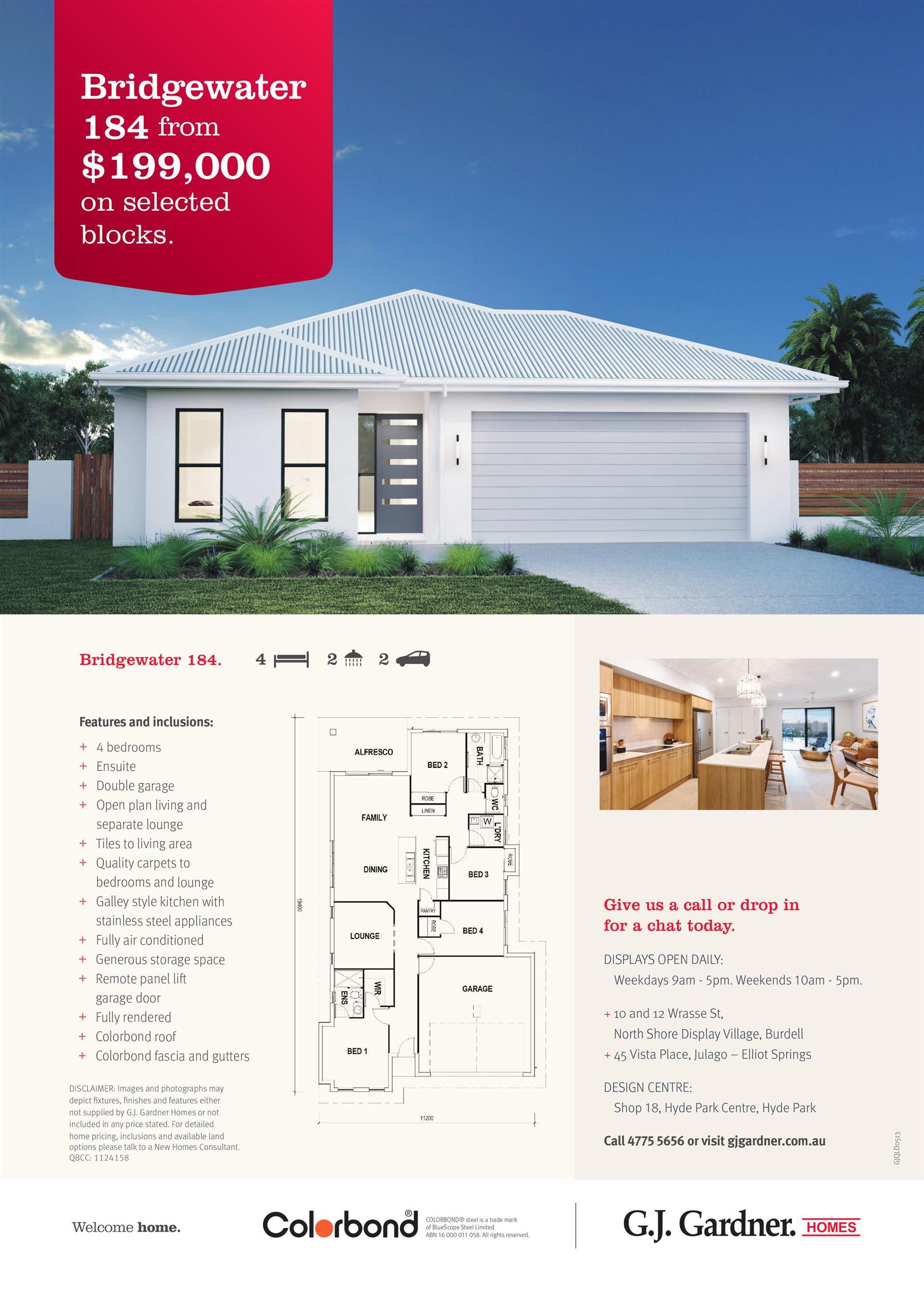 Bridgewater 184 from $199,000 on selected blocks