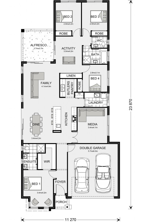 Benowa 230 (NSW Only) Floorplan