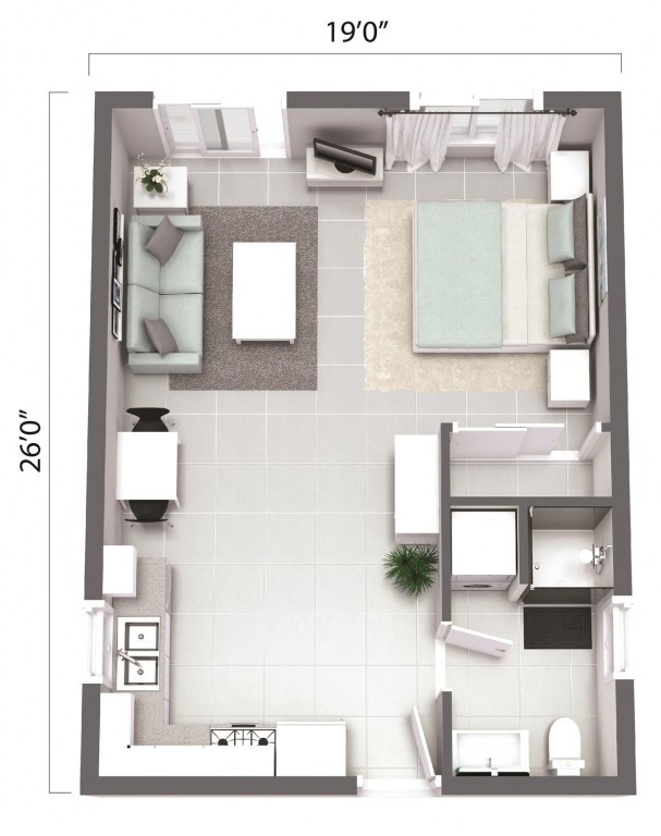 ADU – The Santa Cruz 494 Floorplan